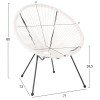ΣΕΤ ΕΞΩΤΕΡΙΚΟΥ ΧΩΡΟΥ 3ΤΜΧ ACAPULCO HM11861.12 P.E.RATTAN ΛΕΥΚΟ-ΜΕΤΑΛΛΟ ΣΕ ΜΑΥΡΟ