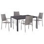 ΣΕΤ ΤΡΑΠΕΖΑΡΙΑΣ ΕΞ.ΧΩΡΟΥ 5ΤΜΧ MORNER HM21008 ΜΕΤΑΛΛΟ & WICKER ΣΕ ΓΚΡΙ