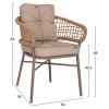 ΣΕΤ ΤΡΑΠΕΖΑΡΙΑΣ TABER HM10841.01 ΤΡΑΠΕΖΙ & 4 ΠΟΛΥΘΡΟΝΕΣ-ΑΛΟΥΜΙΝΙΟ & POLYWOOD-MOKA