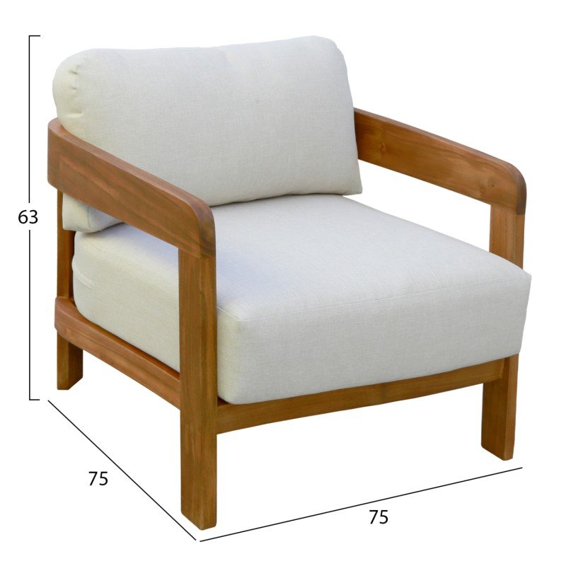 ΠΟΛΥΘΡΟΝΑ LOUNGE ΕΞ.ΧΩΡΟΥ SOLARA HM6513 ΞΥΛΟ ΑΚΑΚΙΑΣ ΦΥΣΙΚΟ-ΜΑΞΙΛΑΡΙΑ ΕΚΡΟΥ 75x70x75Υεκ