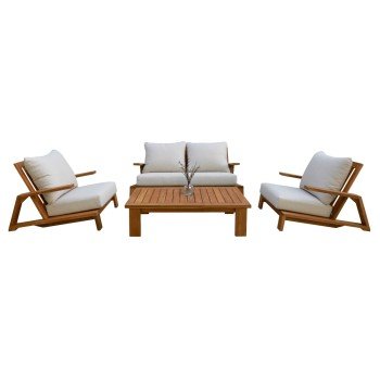 ΣΕΤ ΣΑΛΟΝΙ LOUNGE 4ΤΜΧ MIREX HM6521 ΞΥΛΟ ΑΚΑΚΙΑΣ--ΠΟΛΥΕΣΤΕΡΙΚΑ ΜΑΞΙΛΑΡΙΑ ΕΚΡΟΥ