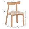 KΑΡΕΚΛΑ ΤΡΑΠΕΖΑΡΙΑΣ OSORIO HM18335.11 RUBBERWOOD ΦΥΣΙΚΟ-ΕΚΡΟΥ PU 51x55x74Υεκ