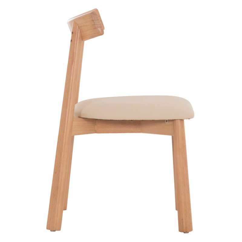 KΑΡΕΚΛΑ ΤΡΑΠΕΖΑΡΙΑΣ OSORIO HM18335.11 RUBBERWOOD ΦΥΣΙΚΟ-ΕΚΡΟΥ PU 51x55x74Υεκ