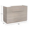 ΓΡΑΦΕΙΟ ΥΠΟΔΟΧΗΣ (RECEPTION) BARRY HM2153.01 ΜΕΛΑΜΙΝΗ ΣΕ SONAMA 160x70x110Υεκ.