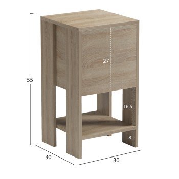 ΚΟΜΟΔΙΝΟ ARGUS HM18378.01 ΜΕΛΑΜΙΝΗ SONAMA 30x30x55Υεκ.