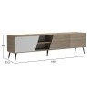 ΕΠΙΠΛΟ ΤΗΛΕΟΡΑΣΗΣ CATERRA HM18374.11 ΜΕΛΑΜΙΝΗ SONAMA/ΛΕΥΚΟ 180Χ35.5Χ48Υεκ.