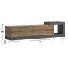 ΕΠΙΠΛΟ ΤΗΛΕΟΡΑΣΗΣ ΤΟΙΧΟΥ ESSENZA HM18372.13 ΜΕΛΑΜΙΝΗ OAK/ΓΚΡΙ 150x29.6x38.6Υεκ.