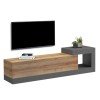 ΕΠΙΠΛΟ ΤΗΛΕΟΡΑΣΗΣ ΤΟΙΧΟΥ ESSENZA HM18372.13 ΜΕΛΑΜΙΝΗ OAK/ΓΚΡΙ 150x29.6x38.6Υεκ.