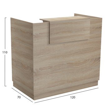 ΓΡΑΦΕΙΟ ΥΠΟΔΟΧΗΣ (RECEPTION) BARRY HM2152.01 ΜΕΛΑΜΙΝΗ ΣΕ SONAMA 120x70x110Υεκ.