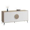 ΜΠΟΥΦΕΣ SAVORE HM18368.11 ΜΕΛΑΜΙΝΗ SONAMA/ΛΕΥΚΟ--ΜΑΥΡΑ ΜΕΤΑΛ.ΠΟΔΙΑ 180x35.5x82Υεκ.