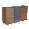 ΓΡΑΦΕΙΟ ΥΠΟΔΟΧΗΣ (RECEPTION) KRONIC HM2156.03 ΜΕΛΑΜΙΝΗ ΣΕ ΚΑΡΥΔΙ-ΓΚΡΙ 180x70x110Υεκ.