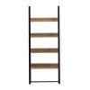 ΡΑΦΙΕΡΑ IZABEL HM18376.01 ΜΕΤΑΛΛΟ--ΜΕΛΑΜΙΝΗ ΣΕ OAK 75x36x185Υεκ.