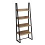 ΡΑΦΙΕΡΑ IZABEL HM18376.01 ΜΕΤΑΛΛΟ--ΜΕΛΑΜΙΝΗ ΣΕ OAK 75x36x185Υεκ.