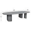 ΤΡΑΠΕΖΙ ΤΡΑΠΕΖΑΡΙΑΣ FIBER CEMENT ΟΒΑΛ GLEN HM6598.01 ΓΚΡΙ 260x95x75Υεκ
