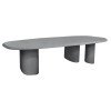 ΤΡΑΠΕΖΙ ΤΡΑΠΕΖΑΡΙΑΣ FIBER CEMENT ΟΒΑΛ GLEN HM6598.01 ΓΚΡΙ 260x95x75Υεκ