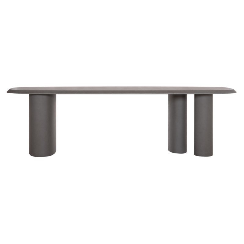 ΤΡΑΠΕΖΙ ΤΡΑΠΕΖΑΡΙΑΣ FIBER CEMENT ΟΒΑΛ GLEN HM6598.01 ΓΚΡΙ 260x95x75Υεκ