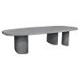ΤΡΑΠΕΖΙ ΤΡΑΠΕΖΑΡΙΑΣ FIBER CEMENT ΟΒΑΛ GLEN HM6598.01 ΓΚΡΙ 260x95x75Υεκ