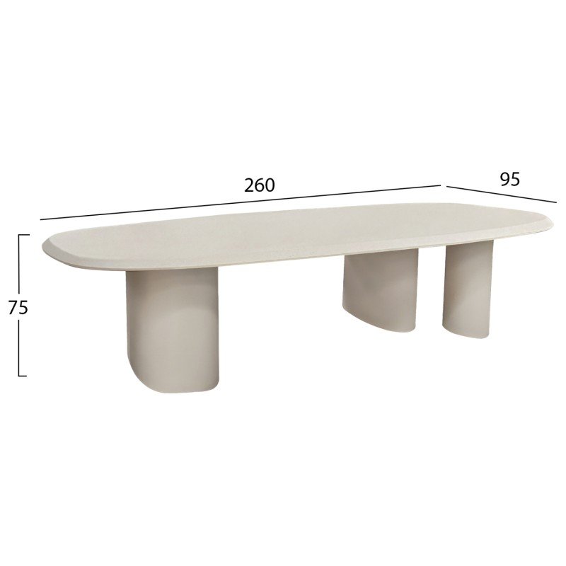 ΤΡΑΠΕΖΙ ΤΡΑΠΕΖΑΡΙΑΣ FIBER CEMENT ΟΒΑΛ GLEN HM6598.02 ΜΠΕΖ 260x95x75Υεκ ΤΡΑΠΕΖΙ ΤΡΑΠΕΖΑΡΙΑΣ FIBER CEMENT ΟΒΑΛ GLEN HM6598.02 ΜΠΕΖ 260x95x75Υεκ