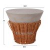 ΣΕΤ 2ΤΜΧ ΒΟΗΘΗΤΙΚΑ ΤΡΑΠΕΖΙΑ PERRAL HM21138.03 FIBER CEMENT ΓΚΡΙ--ΦΥΣΙΚΟ RATTAN