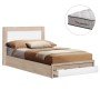 ΚΡΕΒΑΤΙ ΜΟΝΟ ΜΕ ΣΥΡΤΑΡΙ & ΣΤΡΩΜΑ MELANY HM10756.01 ΜΕΛΑΜΙΝΗ SONAMA/ΛΕΥΚΟ--ΓΙΑ 90x190εκ