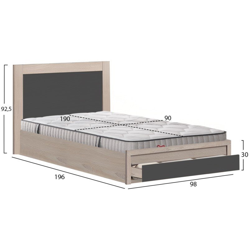 ΚΡΕΒΑΤΙ ΜΕ ΣΥΡΤΑΡΙ & ΣΤΡΩΜΑ MELANY HM10756.04 ΜΕΛΑΜΙΝΗ SONAMA/ΓΚΡΙ--ΓΙΑ 90x190εκ ΚΡΕΒΑΤΙ ΜΕ ΣΥΡΤΑΡΙ & ΣΤΡΩΜΑ MELANY HM10756.04 ΜΕΛΑΜΙΝΗ SONAMA/ΓΚΡΙ--ΓΙΑ 90x190εκ
