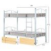 ΚΟΥΚΕΤΑ ΜΕ 2 ΣΥΡΤΑΡΙΑ SONAMA & ΣΤΡΩΜΑΤΑ 90X190εκ FLOOR HM10749.02 ΜΕΤΑΛΛΟ ΛΕΥΚΟ