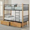 ΚΟΥΚΕΤΑ ΜΕ 2 ΣΥΡΤΑΡΙΑ & 2 ΣΤΡΩΜΑΤΑ 90X190εκ RAYVEN HM10749.06 ΞΥΛΟ ΚΑΙ ΜΕΤΑΛΛΟ