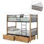 ΚΟΥΚΕΤΑ ΜΕ 2 ΣΥΡΤΑΡΙΑ & 2 ΣΤΡΩΜΑΤΑ 90X190εκ RAYVEN HM10749.06 ΞΥΛΟ ΚΑΙ ΜΕΤΑΛΛΟ
