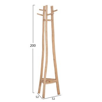 ΚΑΛΟΓΕΡΟΣ ΜΕ 3 ΚΟΛΩΝΕΣ TRIDEM HM4881 ΞΥΛΟ TEAK ΣΕ ΦΥΣΙΚΟ 52x52x200Υεκ.