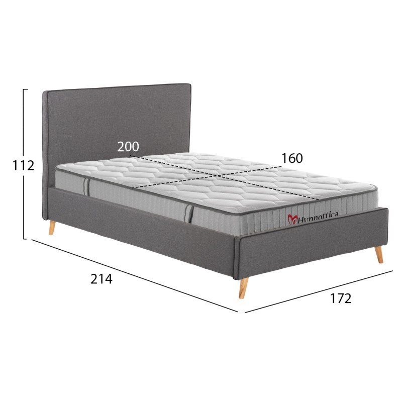 ΚΡΕΒΑΤΙ ΔΙΠΛΟ ΜΕ ΣΤΡΩΜΑ INDRA HM10769.01 ΓΚΡΙ ΥΦΑΣΜΑ--ΓΙΑ ΣΤΡΩΜΑ 160x200εκ ΚΡΕΒΑΤΙ ΔΙΠΛΟ ΜΕ ΣΤΡΩΜΑ INDRA HM10769.01 ΓΚΡΙ ΥΦΑΣΜΑ--ΓΙΑ ΣΤΡΩΜΑ 160x200εκ