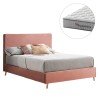 ΚΡΕΒΑΤΙ ΔΙΠΛΟ ΜΕ ΣΤΡΩΜΑ INDRA HM10769.03 ΒΕΛΟΥΔΟ ΣΑΠΙΟ ΜΗΛΟ--ΓΙΑ ΣΤΡΩΜΑ 160x200εκ