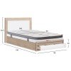 ΚΡΕΒΑΤΙ ΜΟΝΟ ΜΕ ΣΥΡΤΑΡΙ & ΣΤΡΩΜΑ MELANY HM10745 ΜΕΛΑΜΙΝΗ SONAMA/ΛΕΥΚΟ--ΓΙΑ 90x190εκ