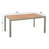 ΤΡΑΠΕΖΙ ΕΞΩΤ.ΧΩΡΟΥ GOYA HM6059.07 ΑΛΟΥΜΙΝΙΟ ΣE OLIVE GREEN & POLYWOOD 160X80Χ75Υεκ.