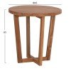 ΤΡΑΠΕΖΙ ΜΕΣΗΣ ΣΤΡΟΓΓΥΛΟ KOLIN HM6650 ΞΥΛΟ TEAK ΦΥΣΙΚΟ Φ65x65Υεκ.