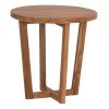 ΤΡΑΠΕΖΙ ΜΕΣΗΣ ΣΤΡΟΓΓΥΛΟ KOLIN HM6650 ΞΥΛΟ TEAK ΦΥΣΙΚΟ Φ65x65Υεκ.