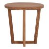ΤΡΑΠΕΖΙ ΜΕΣΗΣ ΣΤΡΟΓΓΥΛΟ KOLIN HM6650 ΞΥΛΟ TEAK ΦΥΣΙΚΟ Φ65x65Υεκ.
