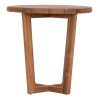 ΤΡΑΠΕΖΙ ΜΕΣΗΣ ΣΤΡΟΓΓΥΛΟ KOLIN HM6650 ΞΥΛΟ TEAK ΦΥΣΙΚΟ Φ65x65Υεκ.