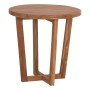 ΤΡΑΠΕΖΙ ΜΕΣΗΣ ΣΤΡΟΓΓΥΛΟ KOLIN HM6650 ΞΥΛΟ TEAK ΦΥΣΙΚΟ Φ65x65Υεκ.