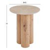 ΤΡΑΠΕΖΙ ΒΟΗΘΗΤΙΚΟ SILVA HM18444 ΚΕΡΑΜΙΚΟ TOP ΟΨΗ ΤΡΑΒΕΡΤΙΝΑΣ-MDF ΦΥΣΙΚΟ Φ45x55Υεκ.