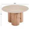 ΤΡΑΠΕΖΙ ΣΑΛΟΝΙΟΥ SILVA HM18443 ΚΕΡΑΜΙΚΟ TOP ΟΨΗ ΤΡΑΒΕΡΤΙΝΑΣ-MDF ΦΥΣΙΚΟ Φ80x45Υεκ.
