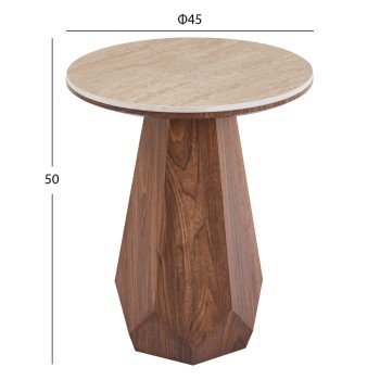 ΤΡΑΠΕΖΙ ΒΟΗΘΗΤΙΚΟ VENERA HM18442 ΚΕΡΑΜΙΚΟ TOP ΟΨΗ ΤΡΑΒΕΡΤΙΝΑΣ-MDF ΚΑΡΥΔΙ Φ45x50Υεκ. ΤΡΑΠΕΖΙ ΒΟΗΘΗΤΙΚΟ VENERA HM18442 ΚΕΡΑΜΙΚΟ TOP ΟΨΗ ΤΡΑΒΕΡΤΙΝΑΣ-MDF ΚΑΡΥΔΙ Φ45x50Υεκ.
