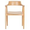 ΠΟΛΥΘΡΟΝΑ ΤΡΑΠΕΖΑΡΙΑΣ TARGA HM18336.11 RUBBERWOOD ΦΥΣΙΚΟ & PU ΕΚΡΟΥ 58x54x78Yεκ