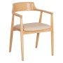 ΠΟΛΥΘΡΟΝΑ ΤΡΑΠΕΖΑΡΙΑΣ TARGA HM18336.11 RUBBERWOOD ΦΥΣΙΚΟ & PU ΕΚΡΟΥ 58x54x78Yεκ