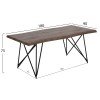 ΣΕΤ ΤΡΑΠΕΖΑΡΙΑΣ 7ΤΜΧ VIGOR HM21355 ΤΡΑΠΕΖΙ 180x90εκ ΜΕ 6 ΚΑΡΕΚΛΕΣ