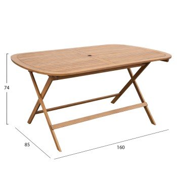 ΤΡΑΠΕΖΙ ΤΡΑΠΕΖΑΡΙΑΣ ΟΒΑΛ ΠΤΥΣΣΟΜΕΝΟ FILLY HM6541 ΞΥΛΟ ΑΚΑΚΙΑΣ ΣΕ ΦΥΣΙΚΟ 160x85x74Υεκ