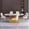 ΣΕΤ ΤΡΑΠΕΖΑΡΙΑΣ 7ΤΜΧ NORDU HM21359 ΚΕΡΑΜΙΚΟ TOP/MDF ΒΑΣΗ--PU ΚΡΕΜ/ΜΕΤΑΛ.ΠΟΔΙΑ