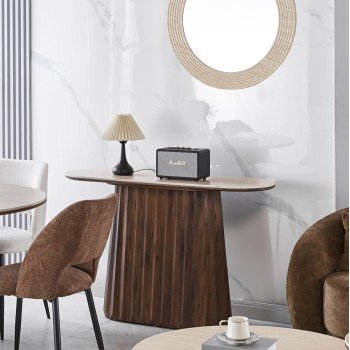 ΚΟΝΣΟΛΑ WALDEN HM18439 ΚΕΡΑΜΙΚΟ TOP ΤΡΑΒΕΡΤΙΝΑ--MDF ΒΑΣΗ ΚΑΡΥΔΙ 120x40x76Υεκ