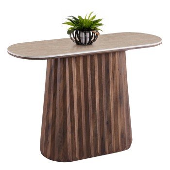 ΚΟΝΣΟΛΑ WALDEN HM18439 ΚΕΡΑΜΙΚΟ TOP ΤΡΑΒΕΡΤΙΝΑ--MDF ΒΑΣΗ ΚΑΡΥΔΙ 120x40x76Υεκ