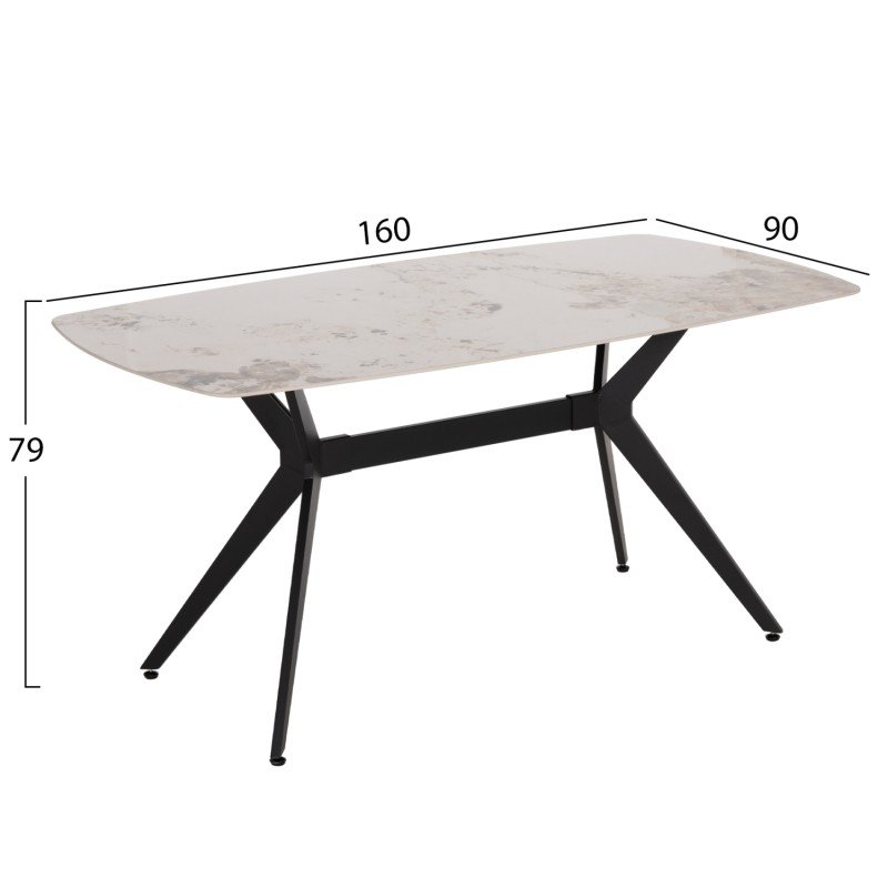 ΣΕΤ ΤΡΑΠΕΖΑΡΙΑΣ 7ΤΜΧ AIKA HM21364 ΚΕΡΑΜΙΚΟ TOP/ΜΕΤΑΛ. ΠΟΔΙΑ--PU ΓΚΡΙ/ΜΕΤΑΛ.ΠΟΔΙΑ