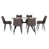ΣΕΤ ΤΡΑΠΕΖΑΡΙΑΣ 7ΤΜΧ AIKA HM21364 ΚΕΡΑΜΙΚΟ TOP/ΜΕΤΑΛ. ΠΟΔΙΑ--PU ΓΚΡΙ/ΜΕΤΑΛ.ΠΟΔΙΑ